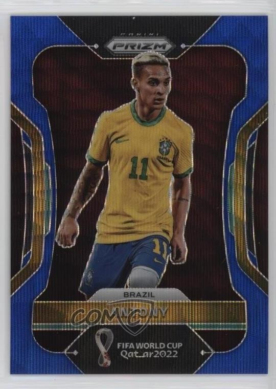 2022 Panini Prizm World Cup Qatar Blue Wave Prizm /199 Antony #26