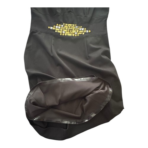 NUE by Shani Body Architecture Shapewear Black Embellished Sheath Dress Size 10 - Picture 4 of 10