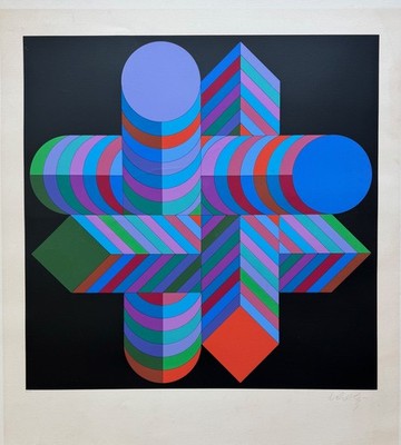 V. VASARELY,‘SAUZON,1950' ヴィクトル ヴァザルリ レア s-l400.jpg