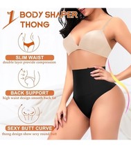 Werena Tummy Control Thong Shapewear for Women Seamless Body Shaper Panties Med