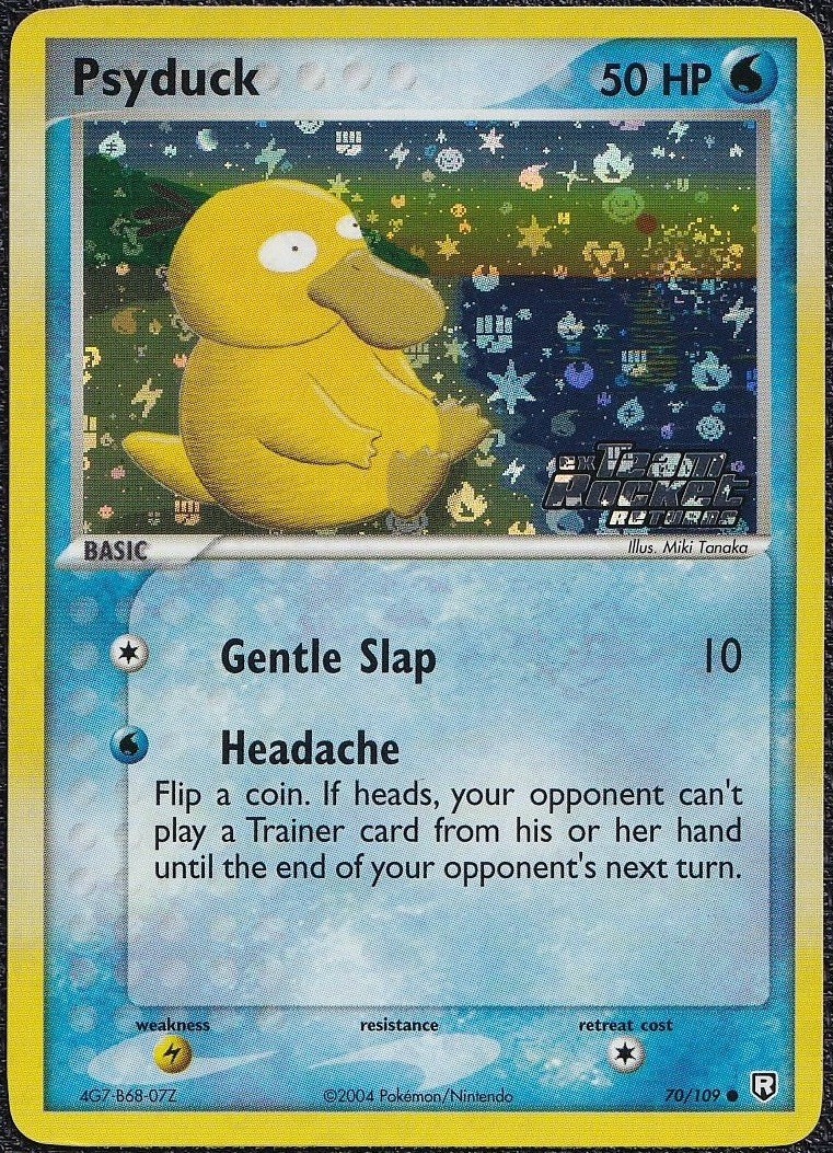 Psyduck 70/109 Team Rocket Returns Pokemon Reverse Holo Near Mint Swirl 🌀