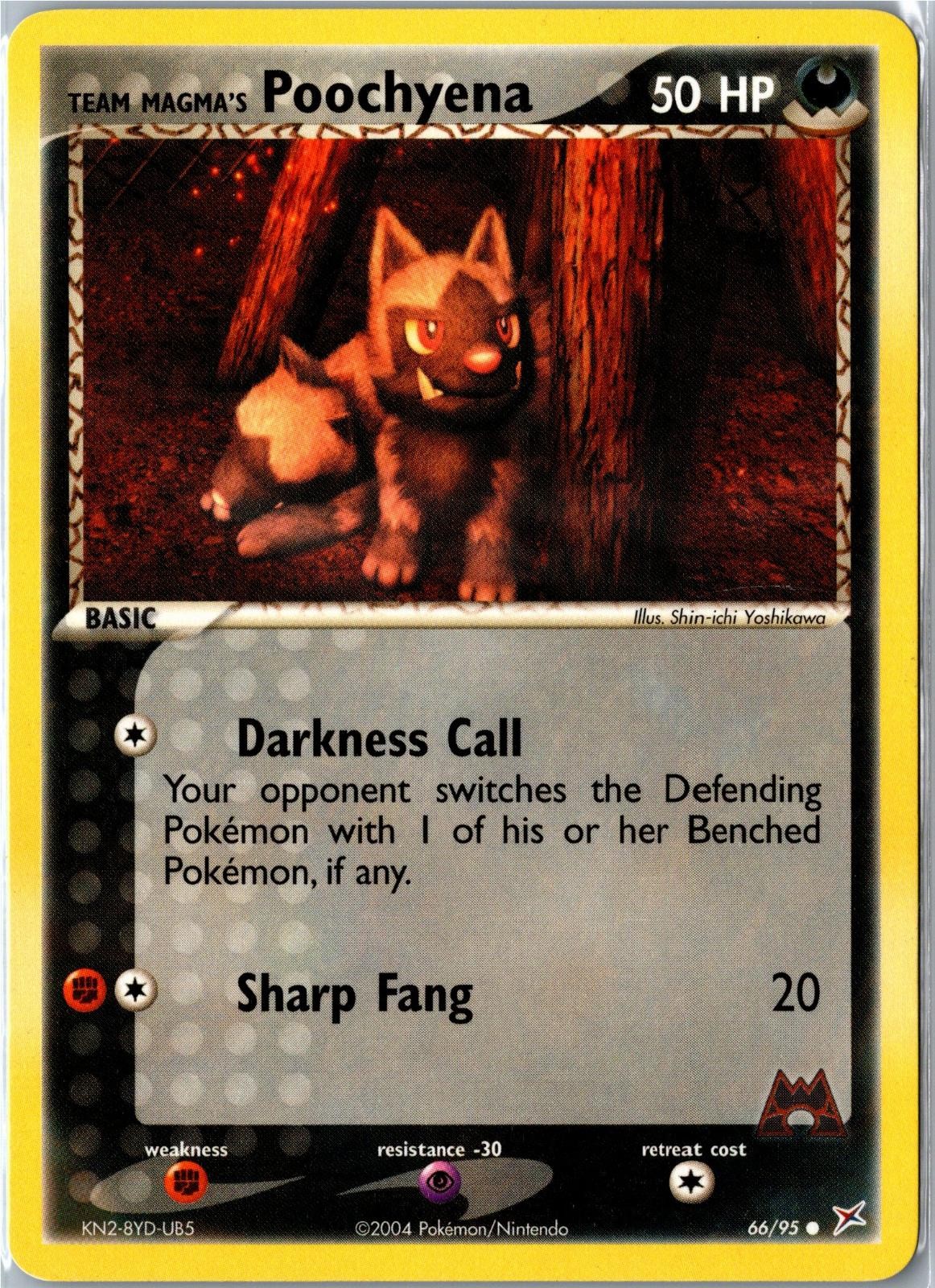 Pokemon Card - Team Magma's Poochyena 66/95 Team Magma vs Team Aqua Common MP