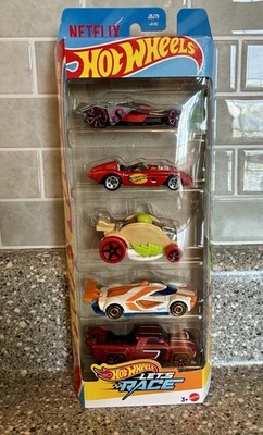 New In Box Hot Wheels Let's Race 5-Pack Netflix Animated Series