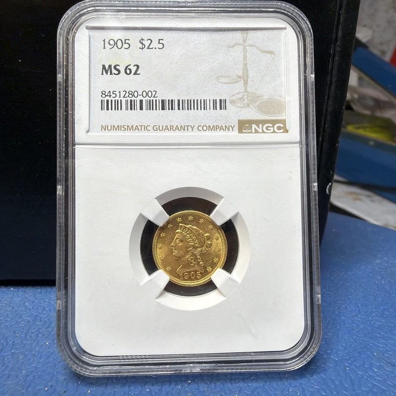 1905 Liberty Head Quarter Eagle Gold $2.5 MS 62 NGC