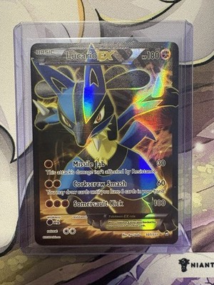 Pokémon TCG Lucario EX Ultra Rare Full Art Holo 107/111 XY Furious