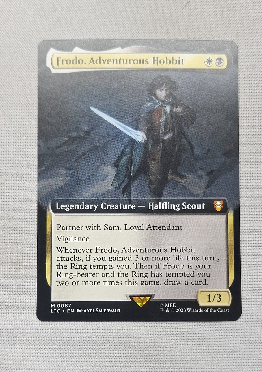 frodo mtg card Elijah Wood — Signed “Frodo, Adventurous Hobbit” (MTG) – Rain Collectibles main image 1