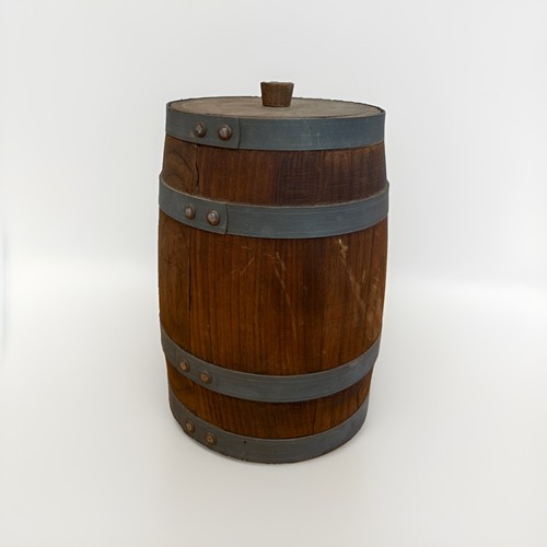 Mini 6” Oak Barrel Nail Keg Vintage Americana Decor