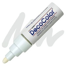 DecoColor, Paint Marker, White Ink Jumbo Point, Wide, Permanent Oil Based Opaque