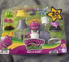 Fisher Price Mattel Barney s World Dress Up Barney 20 Pc Set Ages 2