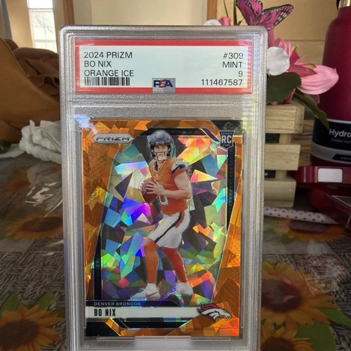 2024 Panini Prizm - Rookies Bo Nix #309 Orange Ice Prizm (RC)