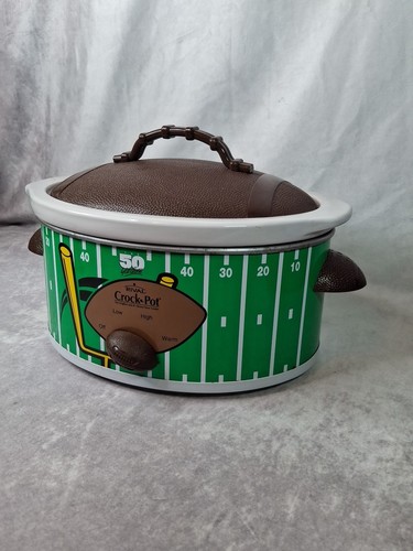 Vtg Crock Pot Football Game Day Slow Cooker 3.5 Qt Tested Works Great ! - Picture 4 of 14