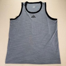 adidas Men's Tank Top XL Heather Grey Performance