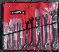 Proto Standard Imperial 9 Piece Ratcheting Reversible Wrench Set