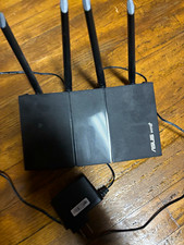 ASUS WiFi 6 1800s Dual-Band Wireless Router Black 4 LAN Ports Gigabit 4 Antennas