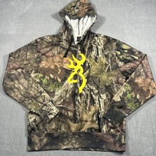 Browning Realtree Camo Tech Hoodie Men’s Small Hunting Deer Mossy Oak