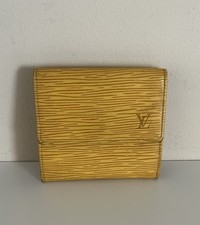 Authentic LOUIS VUITTON Yellow Epi Leather Snap Wallet