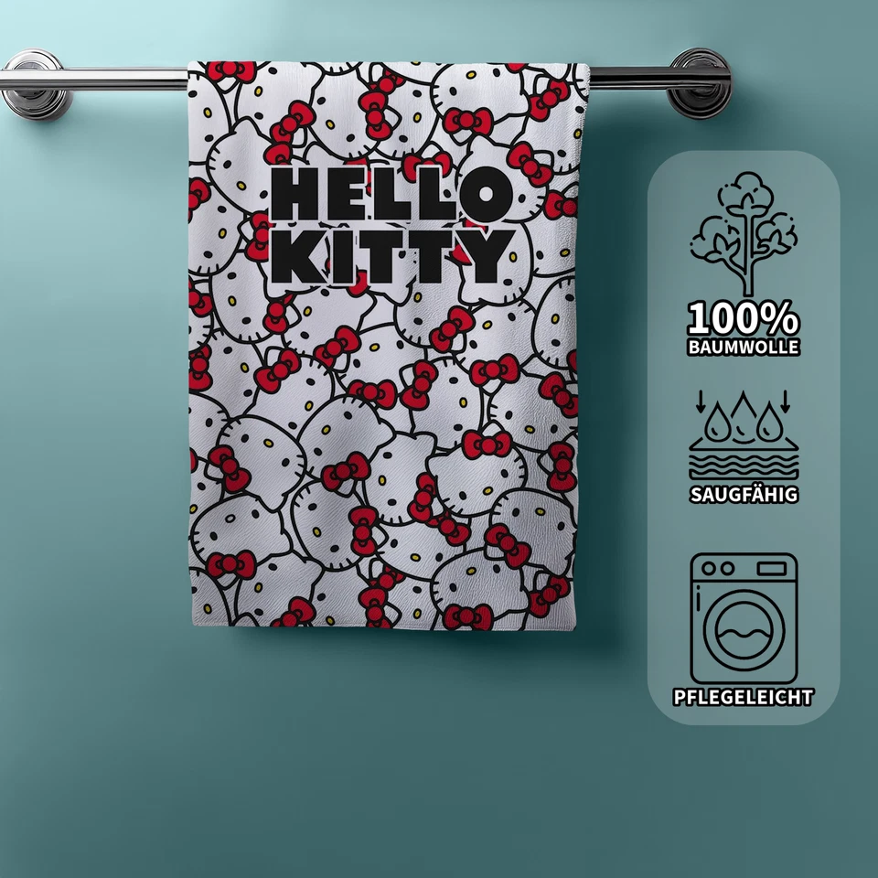 Hello Kitty Toalla De Ducha Toalla De Baño Toalla De Playa 70 X 140cm - Imagen 4 de 4