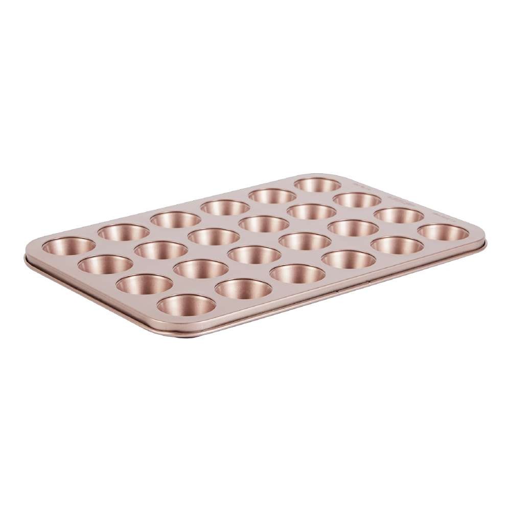 NEW Wiltshire 24 Cup Mini Muffin Pan Rose Gold By Spotlight