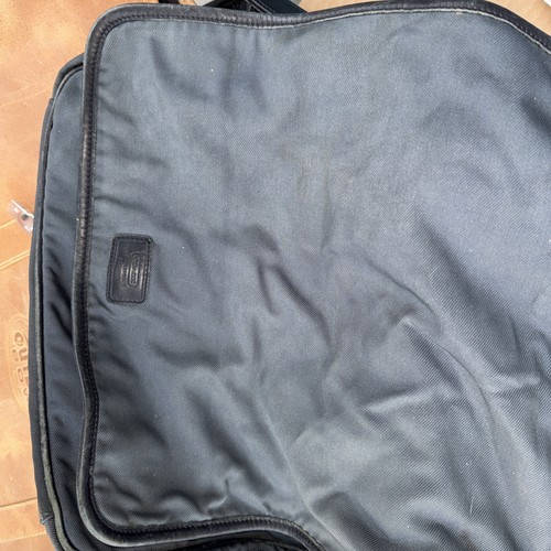 Vtg Coach 6411 Black Canvas Leather Trim Messenger Bag Laptop Briefcase EUC