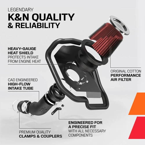 K&N Filters 57-3045 Performance Air Intake System For 2000-2005 Chevy Impala - Foto 7 di 12