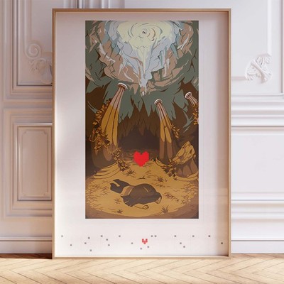 Undertale Human 12x18 Wooden Framed Poster