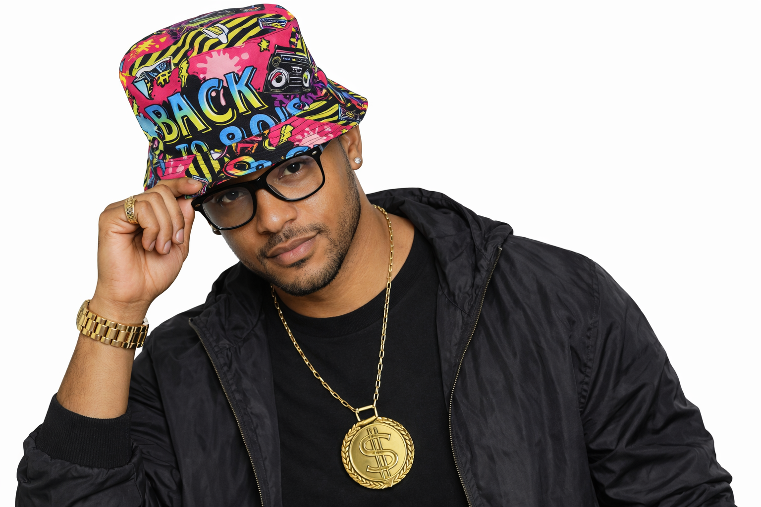 Adults 1980's Hip Hop Rapper Break Dancer Fancy Dress Kit