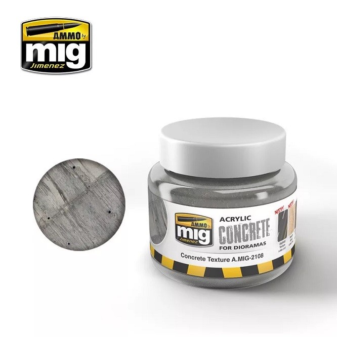 Ammo MIG 2108 Concrete Texture Paint - Diorama Background - 0,25 L