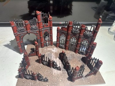 Kill Team Chalnath 40k Terrain Set with Board Completely Painted For Gameplay