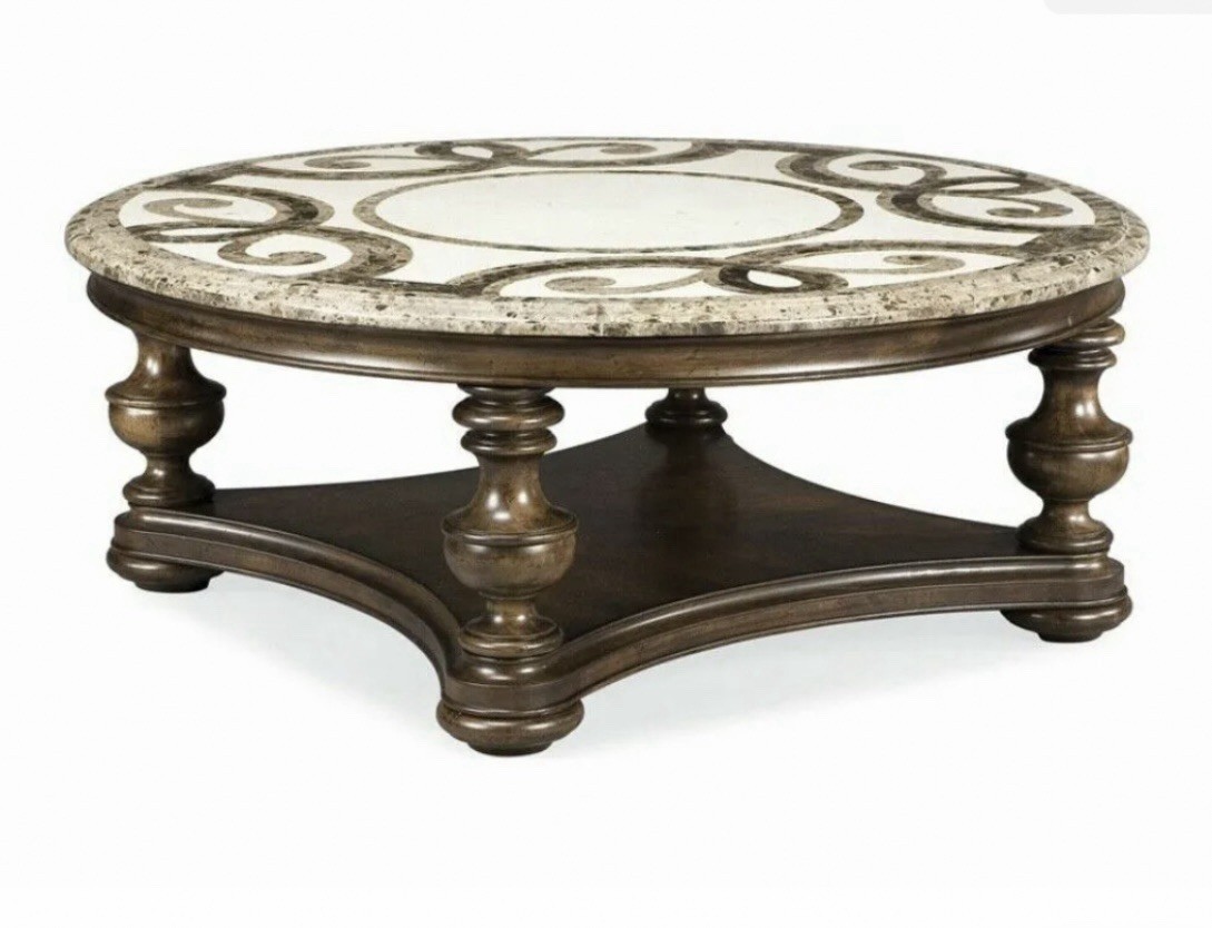 Thomasville Furniture Hills of Tuscany Trebbiano Marble Top Round
