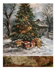 Festive Christmas Tree Poster Wall Art for Holiday Decor Home Decor