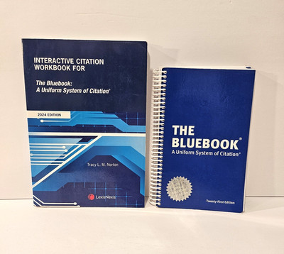 Law Bluebook Citation Bundle 21st Edition + Interactive Workbook 2024 Unused 