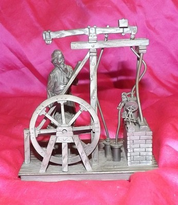   DEUTSCHES MUSEUM JAMES WATT 1736-1819 PEWTER FIGURINE STATUE FIGURE