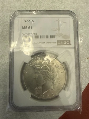 MS61 1922-S Peace Silver Dollar NGC *3305