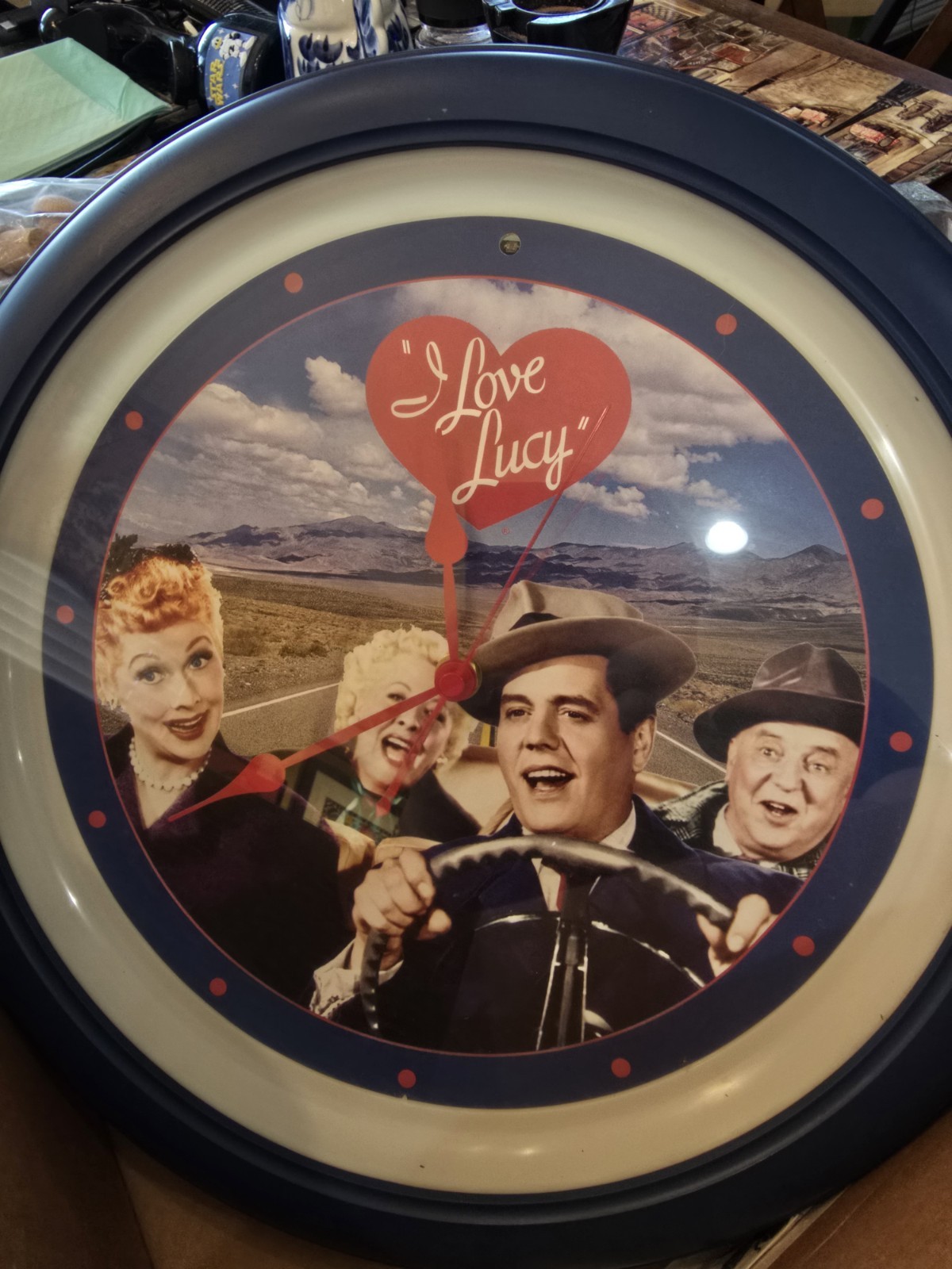 Vintage I Love Lucy Musical Wall Clock-Plays Theme Song Liscensed Collectible