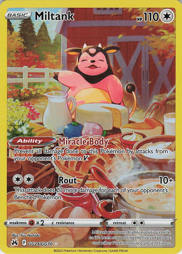 Miltank Holo Ultra Rare SWSH: Crown Zenith: Galarian Gallery GG24/GG70 NM