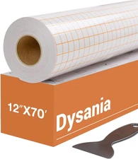 Transfer Tape for Vinyl - 12" X 70 FT W/Orange Alignment Grid for Adhesive Vinyl