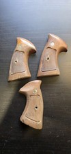 3 Vintage Sw K L Frame Square Butt Wood Grip Panels Lot Refinish Project