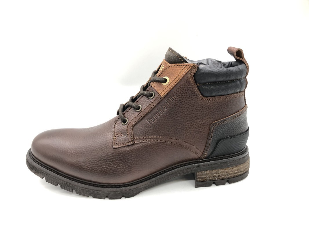 PANTOFOLA D’ORO Pantofola d'Òro stivali da uomo stivali con lacci vera pelle marrone 42 EUR