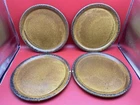Nelson McCoy Pottery Mesa Canyon Set of 4 Dinner Plates USA Vintage 1970's READ