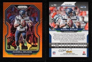 2020 Panini Prizm Orange Prizm /249 Russell Wilson #294