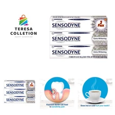 Unflavored Extra Whitening Toothpaste for Adults - 24/7 Sensitivity Protection