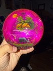 Handmade Hand Painted Coconut Shell Bowl Asian Elephants Folk Art — photo 1