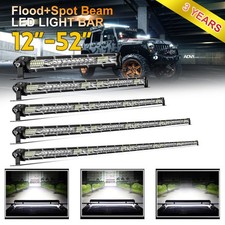 Ultra-slim 10 20 30 50 Led Work Light Bar Spot Flood Offroad Driving 4wd Utv