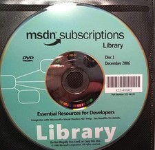 Microsoft MSDN Subscription Library December 2006 Complete Disc Set w/ License