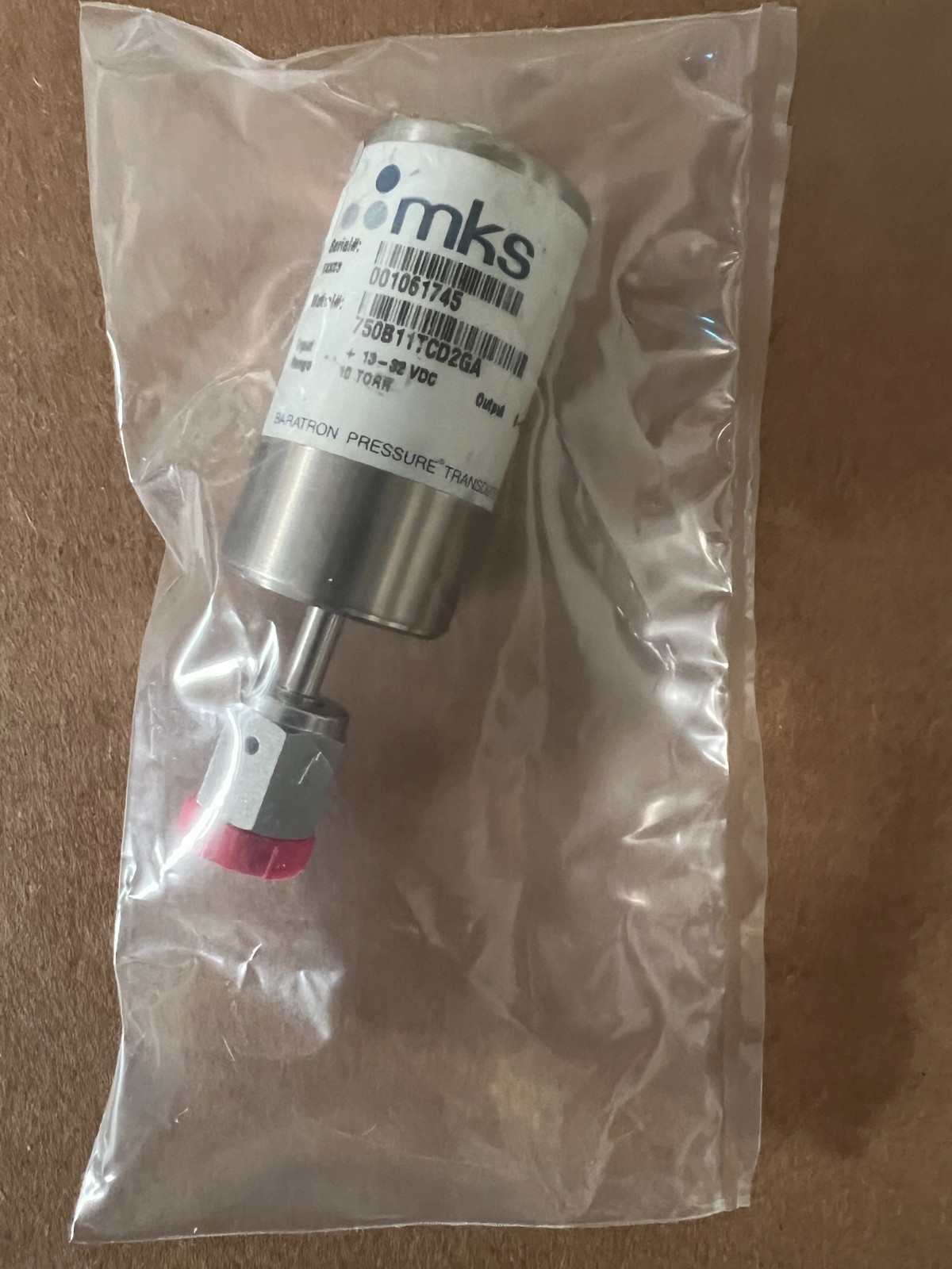 MKS 750B11TCD2GA BARATRON PRESSURE TRANSDUCER, 10 TORR, Model#: 126504-G1.