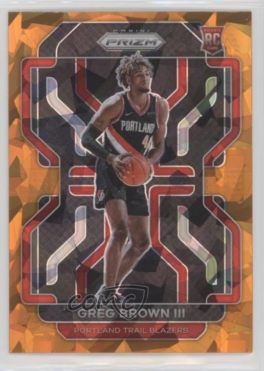 2021-22 Panini Prizm Orange Ice Prizm Greg Brown III #291 Rookie RC 0y59