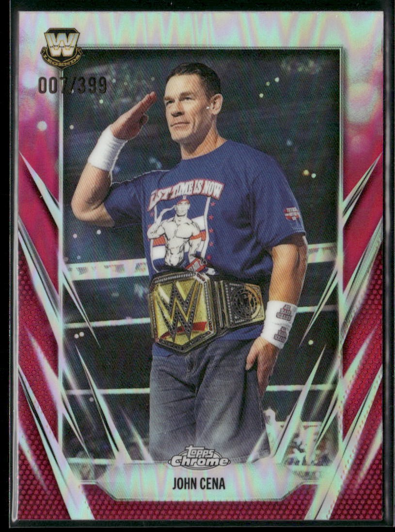 2026 Topps Chrome WWE #2 John Cena Magenta Refractor /399