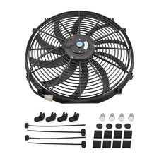 16" Slim Fan Push Pull Electric Radiator Engine Cooling 12V 120W Mount Universal