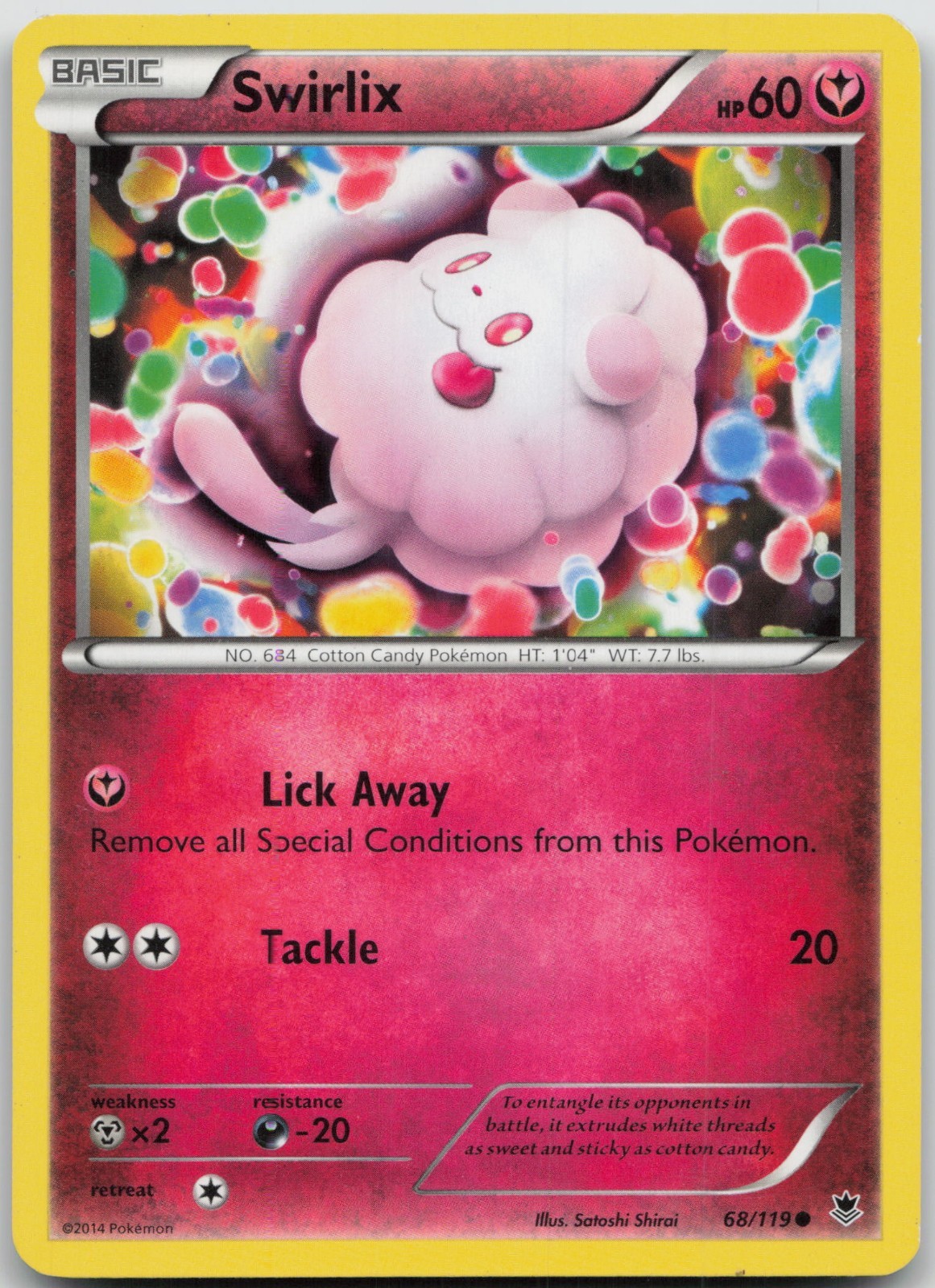 Swirlix 68/119 Common Phantom Forces Pokemon Moderately Played