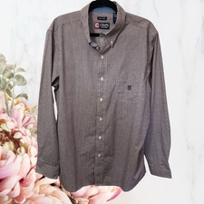 Chaps Men's Long Sleeve Button-Up Size XL Striped Dress Shirt